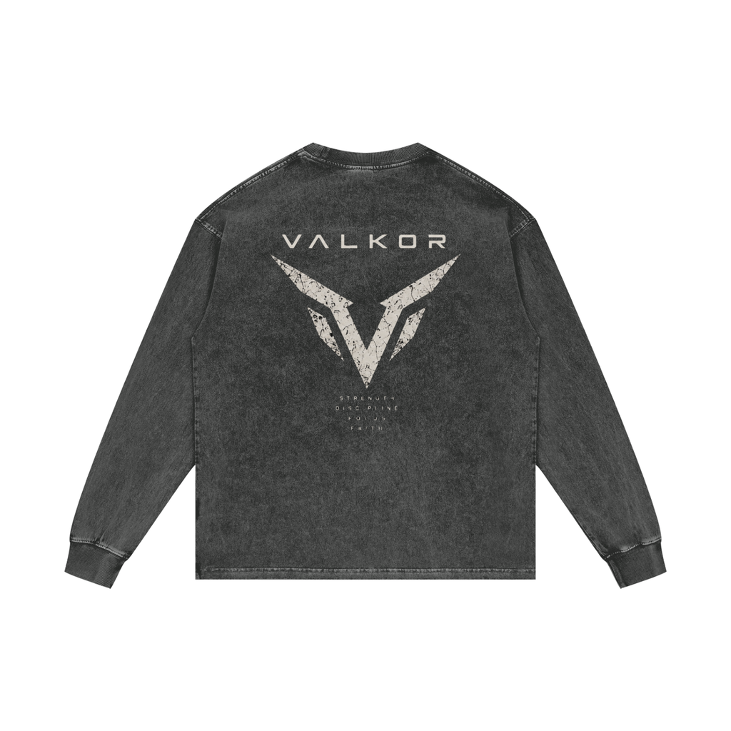 Acid Wash Oversize Long Sleeve T-Shirt