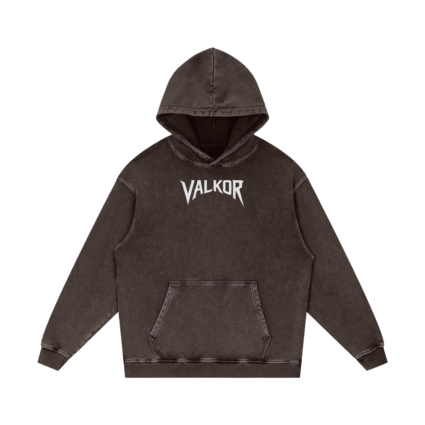 Snow Washed Loose Cotton Hoodie