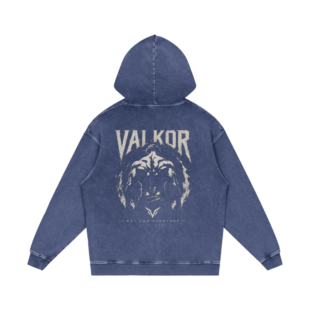 Snow Washed Loose Cotton Hoodie