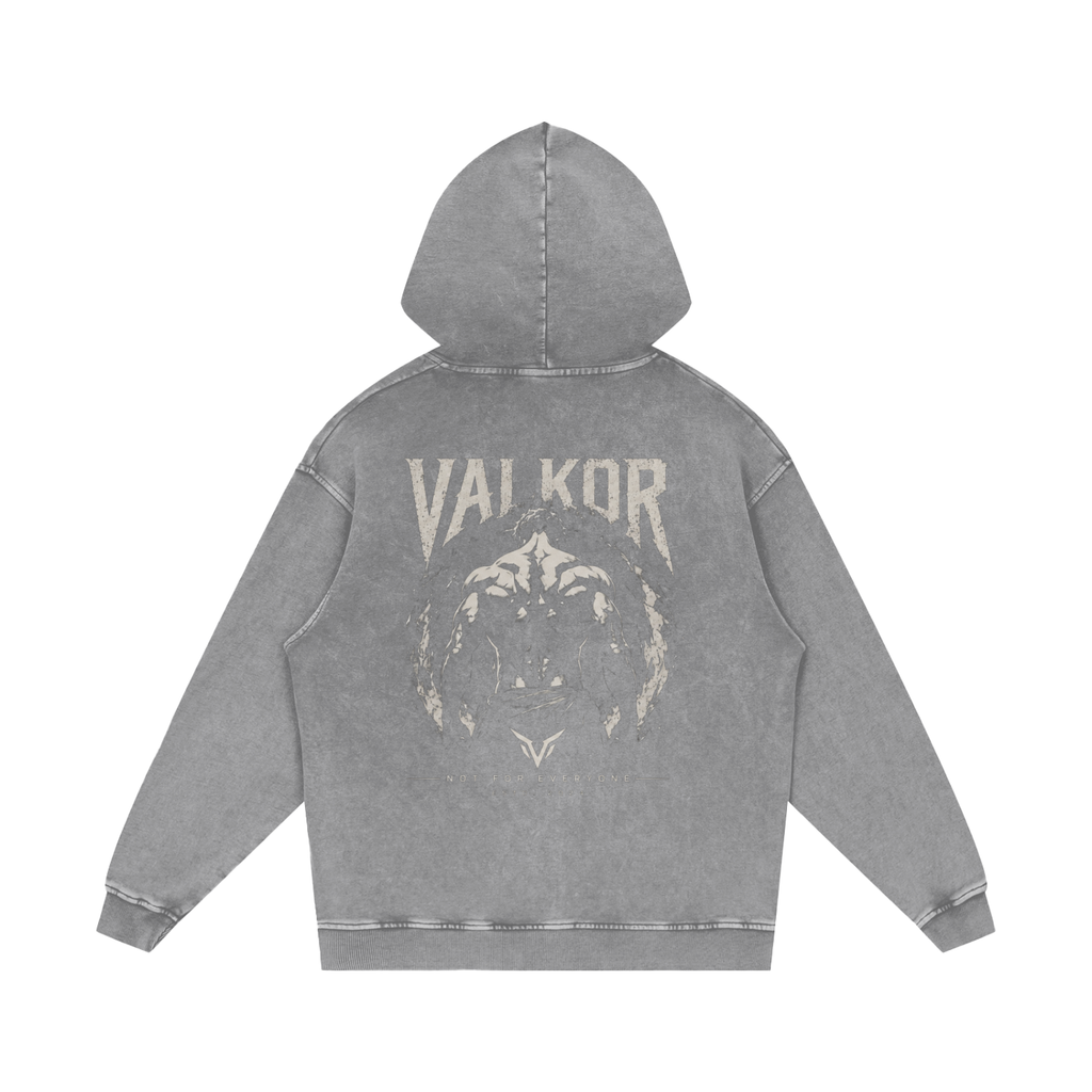 Snow Washed Loose Cotton Hoodie