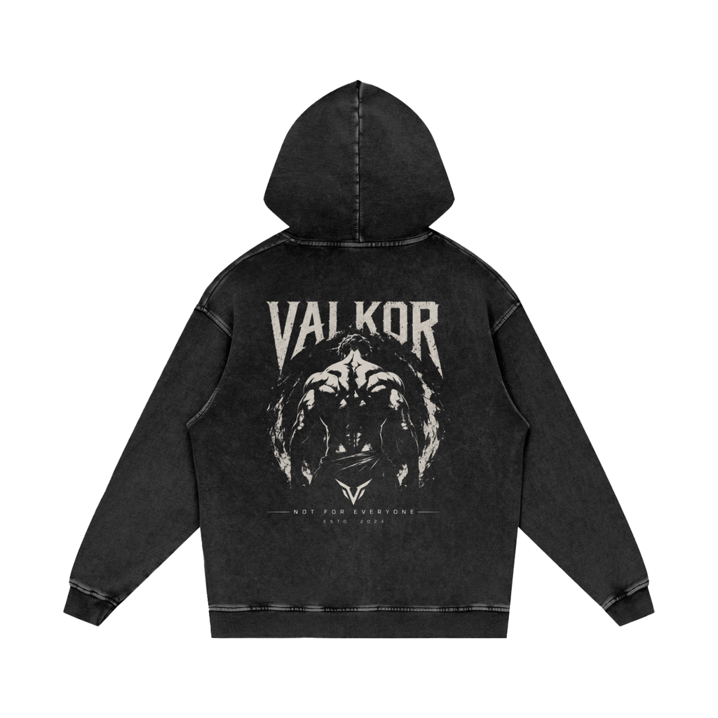 Snow Washed Loose Cotton Hoodie