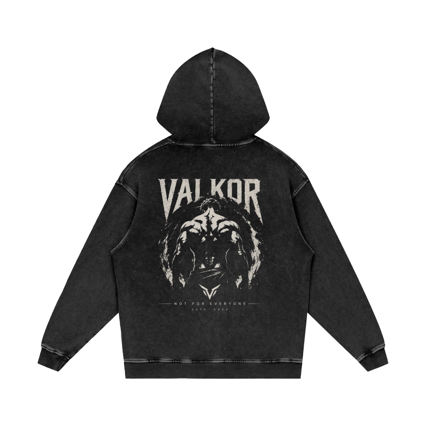 Snow Washed Loose Cotton Hoodie