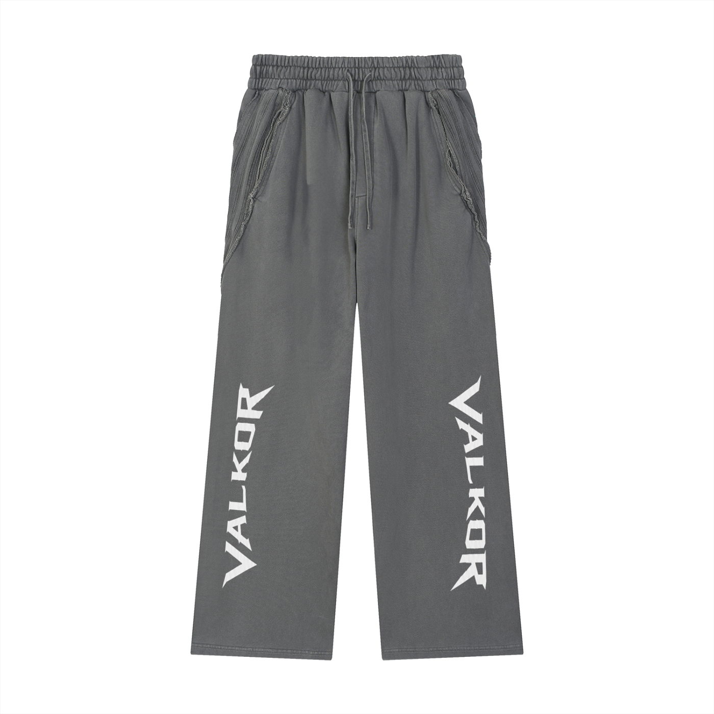 Snow Washed Tape Raw Edge Sweatpants