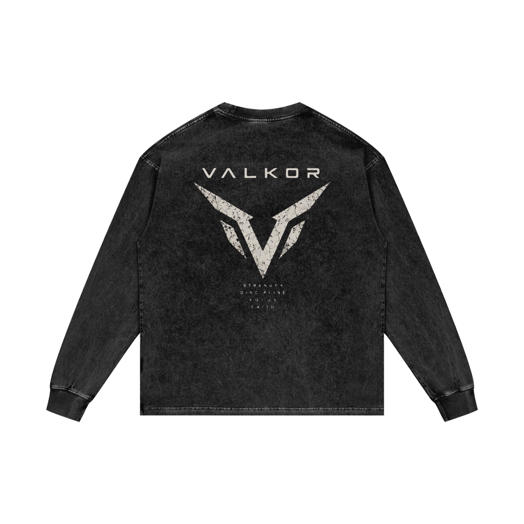 Acid Wash Oversize Long Sleeve T-Shirt