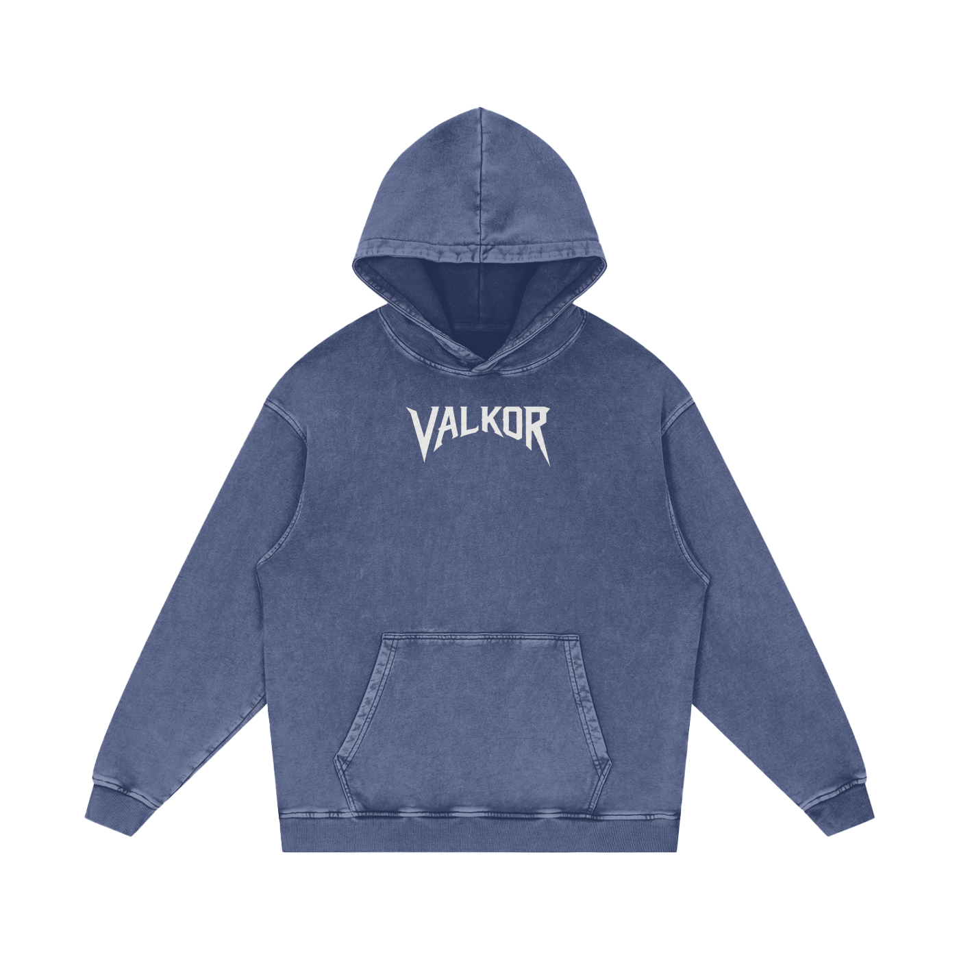 Snow Washed Loose Cotton Hoodie