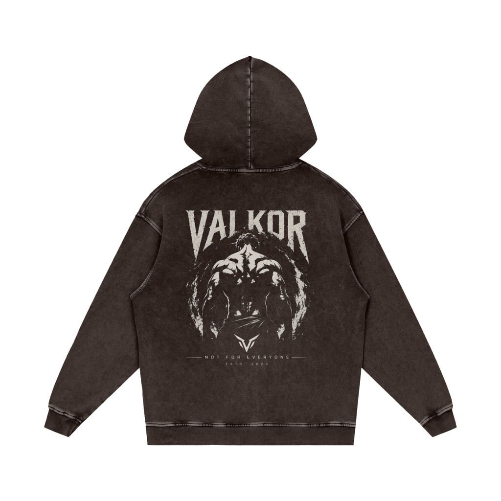 Snow Washed Loose Cotton Hoodie