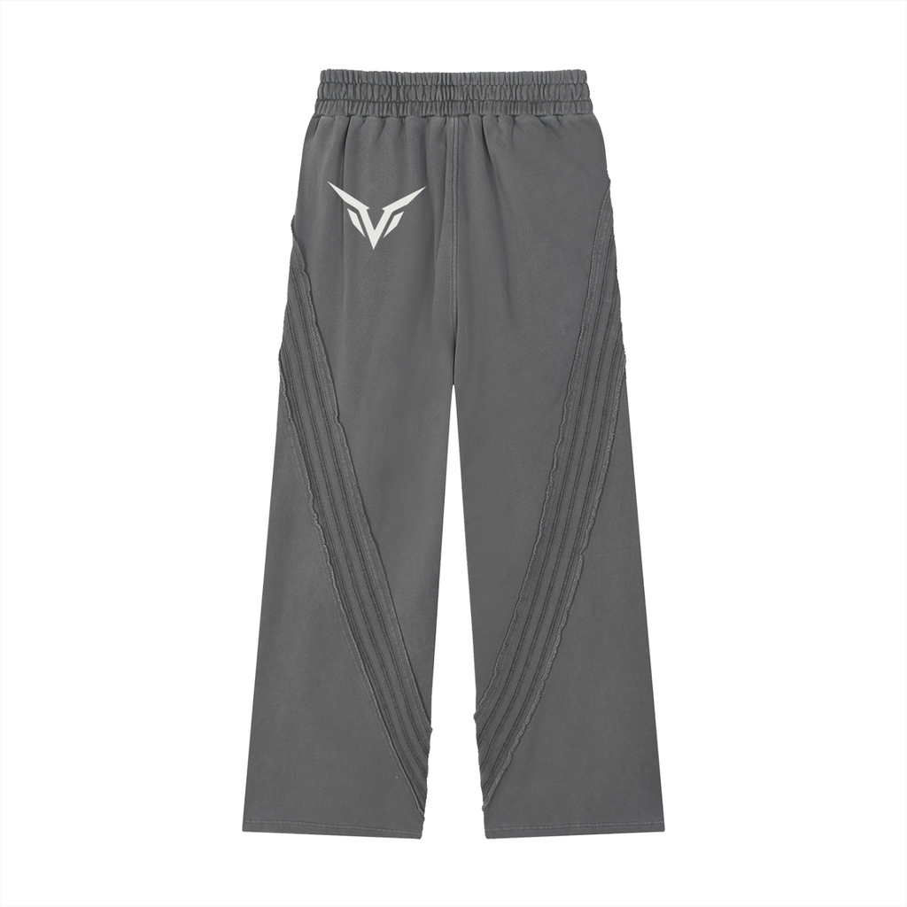 Snow Washed Tape Raw Edge Sweatpants