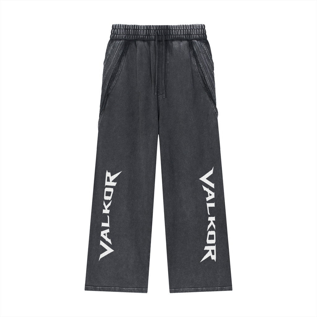 Snow Washed Tape Raw Edge Sweatpants