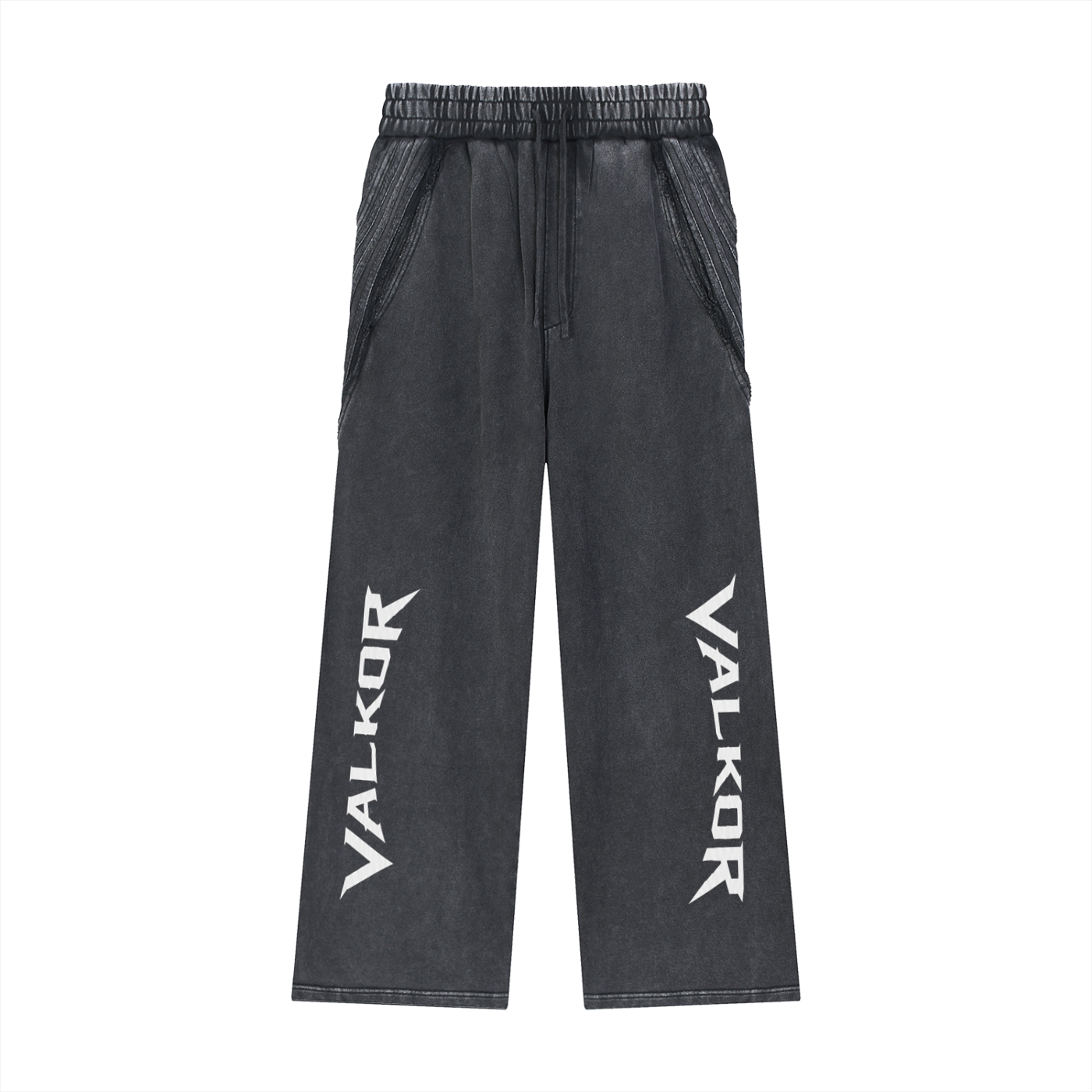 Snow Washed Tape Raw Edge Sweatpants