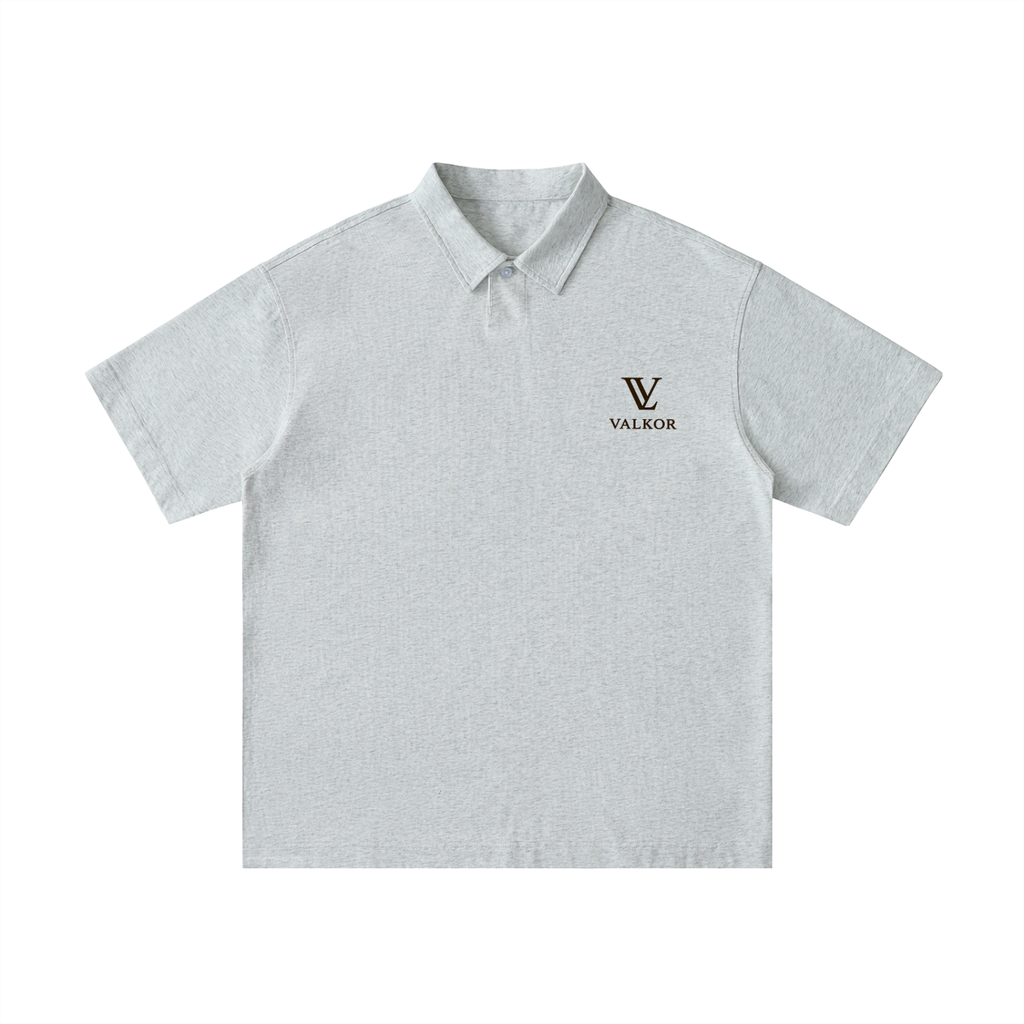 Loose Cotton Short-Sleeve Polo Shirt