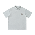 Loose Cotton Short-Sleeve Polo Shirt