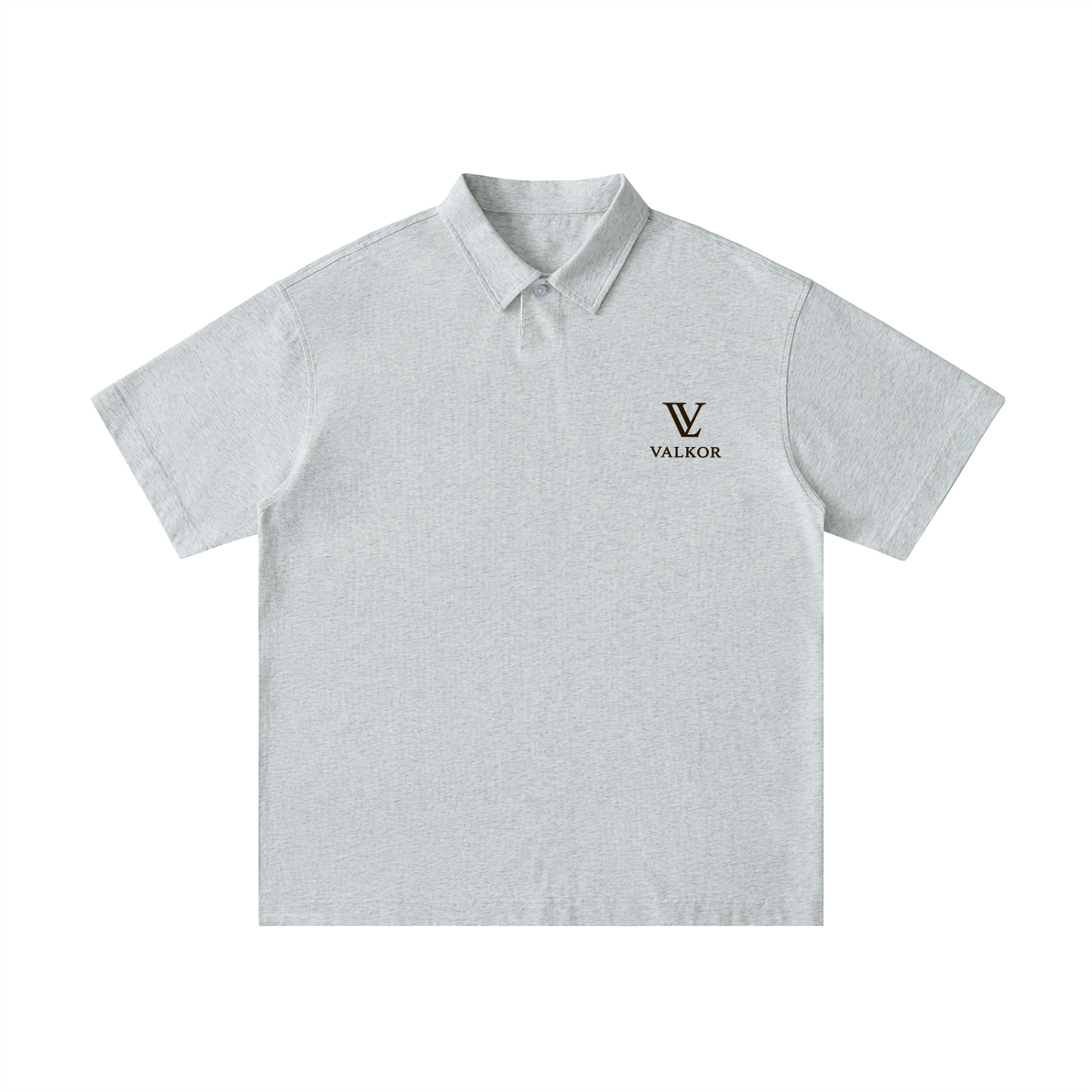 Loose Cotton Short-Sleeve Polo Shirt