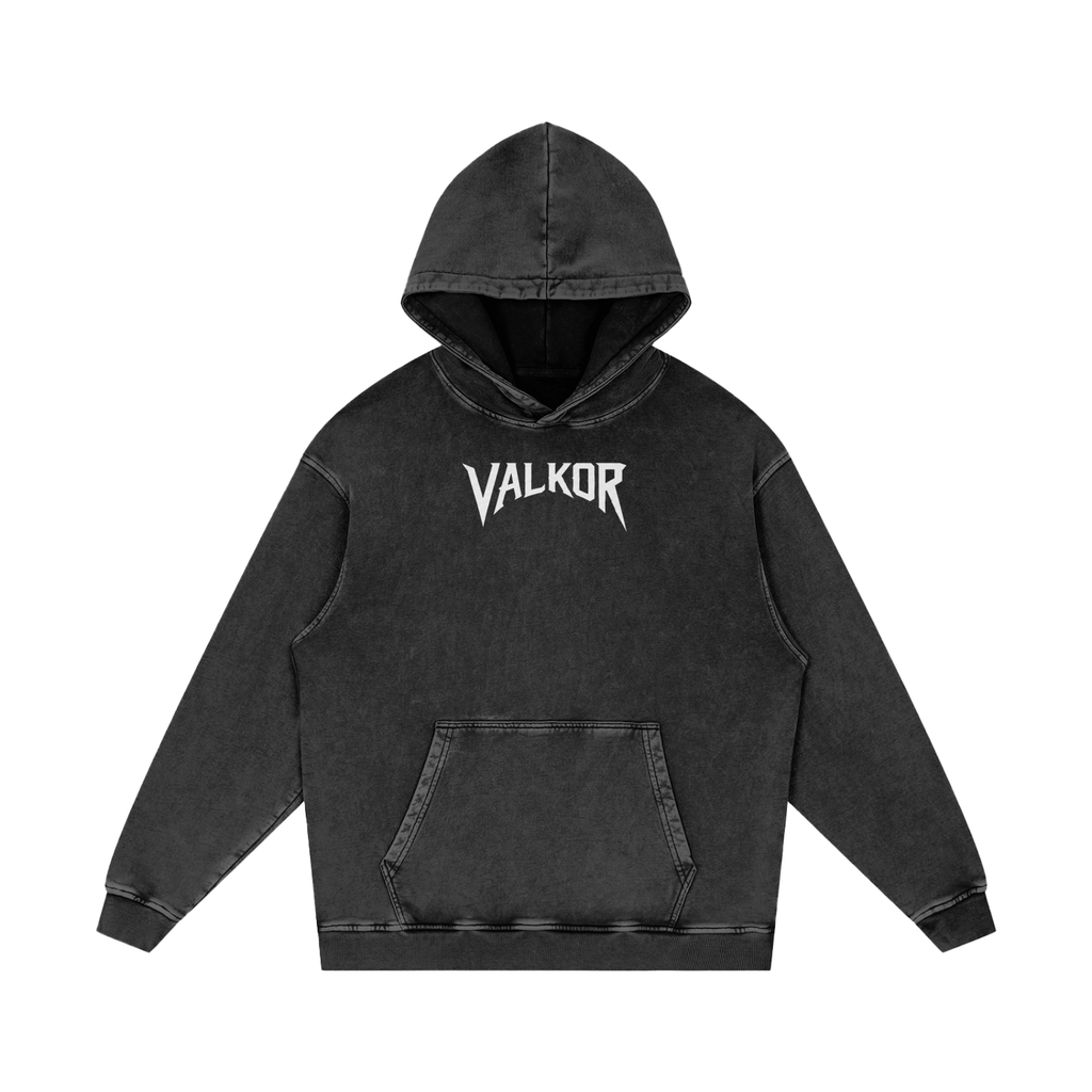 Snow Washed Loose Cotton Hoodie